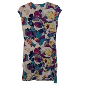 Title Nine Purple and Blue V-Neck Flutter Sleeve Mini Dress Size Small